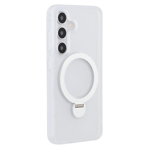 For Samsung Galaxy S25 Magnetic Case Rotary Ring Kickstand TPU + PC Phone Cover