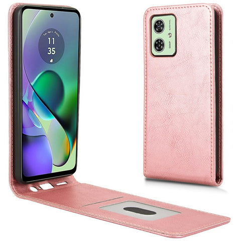 Leather Case For Motorola Moto G54 5G  /  G54 Power 5G  /  G64 5G  /  G64y 5G Magnetic Vertical Flip Phone Cover with Card Slot
