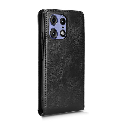 Leather Case For Motorola Edge 50 Pro 5G  /  50s Pro 5G  /  50 5G Magnetic Vertical Flip Phone Cover with Card Slot