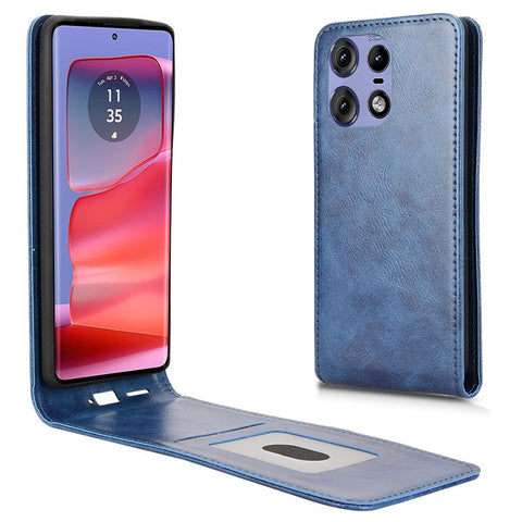 Leather Case For Motorola Edge 50 Pro 5G  /  50s Pro 5G  /  50 5G Magnetic Vertical Flip Phone Cover with Card Slot