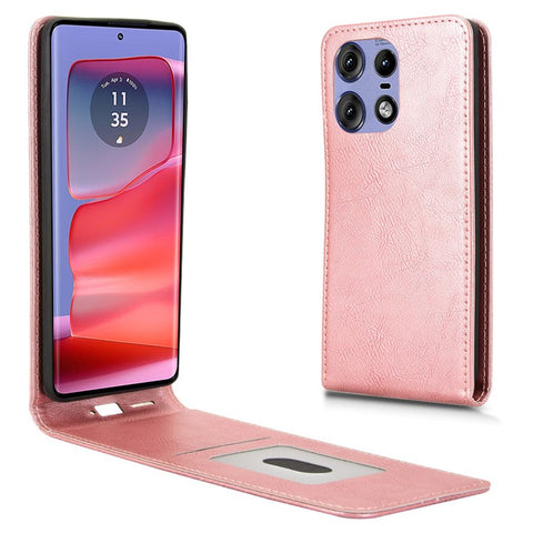 Leather Case For Motorola Edge 50 Pro 5G  /  50s Pro 5G  /  50 5G Magnetic Vertical Flip Phone Cover with Card Slot