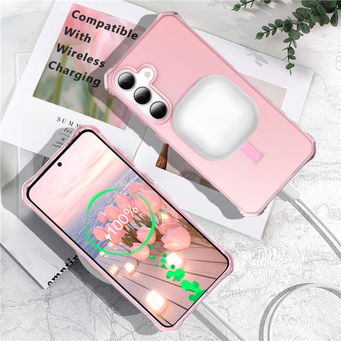 For Samsung Galaxy S25+ / S24+ Magnetic Case Small Wavy Edge PC + TPU Phone Cover