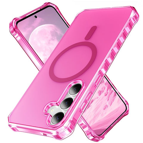 For Samsung Galaxy S25+ / S24+ Magnetic Case Small Wavy Edge PC + TPU Phone Cover