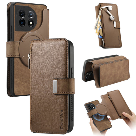 CASENEO For OnePlus 11 5G Case  MW-02 Detachable Magnetic Leather Flip Phone Cover