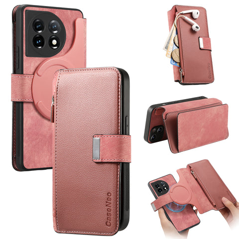 CASENEO For OnePlus 11 5G Case  MW-02 Detachable Magnetic Leather Flip Phone Cover