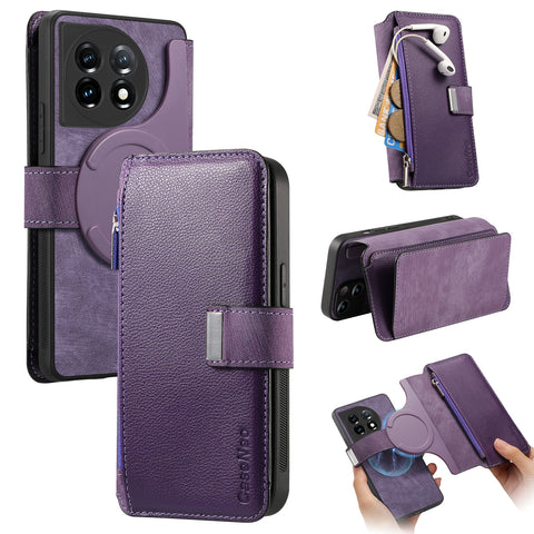 CASENEO For OnePlus 11 5G Case  MW-02 Detachable Magnetic Leather Flip Phone Cover