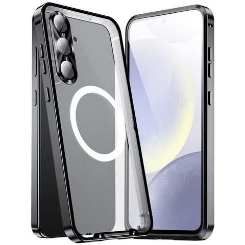For Samsung Galaxy S25 Magnetic Case Metal Frame Matte Phone Cover