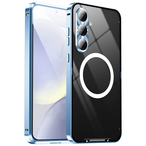 For Samsung Galaxy S25 Magnetic Case Metal Frame Matte Phone Cover