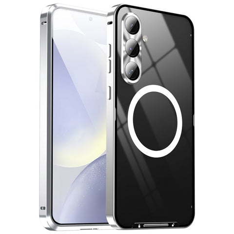For Samsung Galaxy S25 Magnetic Case Metal Frame Matte Phone Cover