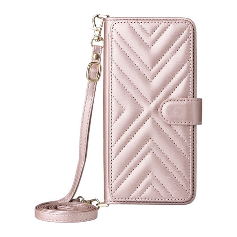 For Samsung Galaxy S25 Wallet Case with Shoulder / Wrist Strap Leather Phone Cover Stand