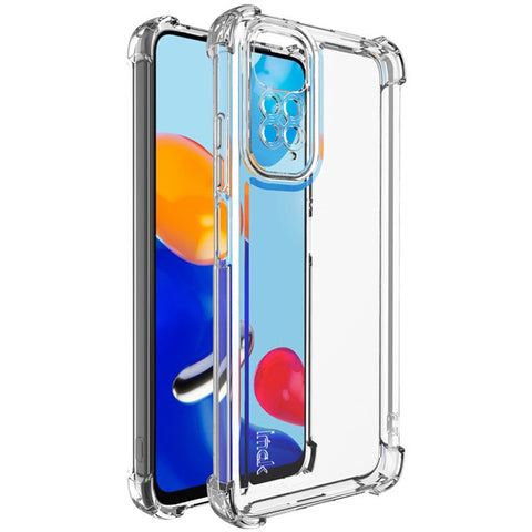 IMAK UX-4 Series For Xiaomi Redmi Note 11 4G  /  11S 4G Case Straight Frame Four Corner Shockproof Clear TPU Cover