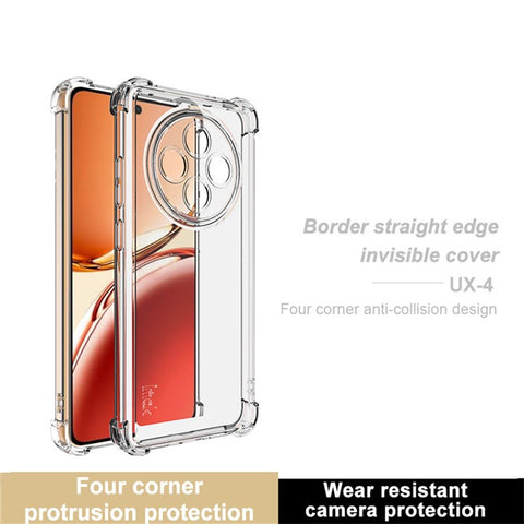 IMAK UX-4 Series For Oppo Reno12 FS 5G / Reno12 F 5G / F27 5G Case Straight Frame Four Corner Shockproof Clear TPU Cover