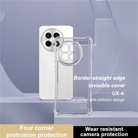 IMAK UX-4 Series For OnePlus Ace 5 Pro 5G / 13R 5G  /  Ace 5 5G Case Straight Frame Four Corner Shockproof Clear TPU Cover