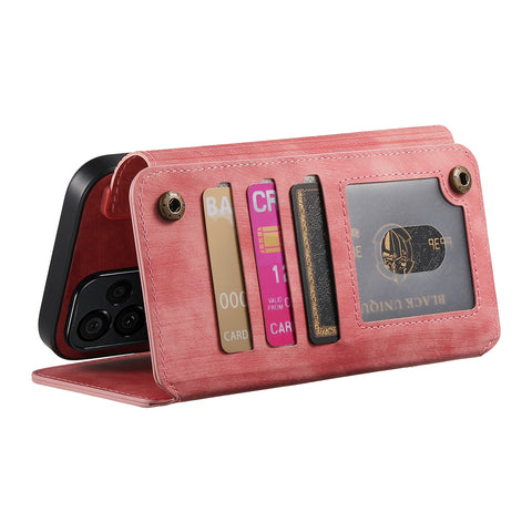 For Samsung Galaxy S22 5G Leather Phone Back Cover with RFID Blocking Zipper Wallet Kickstand