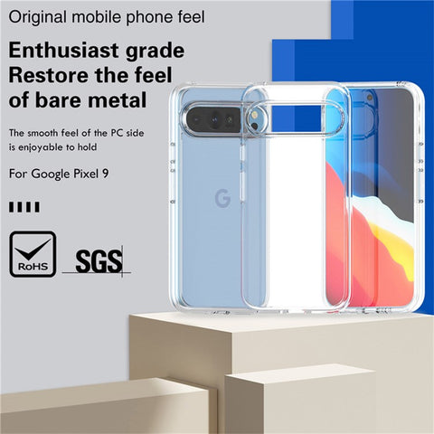 For Google Pixel 9 Pro Case PC + TPU Shockproof Clear Phone Cover