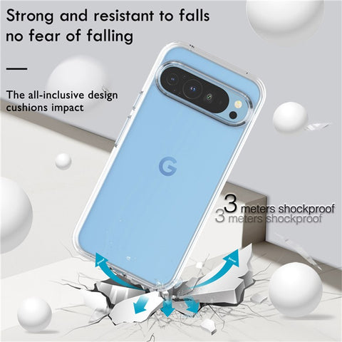 For Google Pixel 9 Pro Case PC + TPU Shockproof Clear Phone Cover