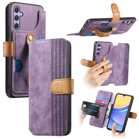 For Samsung Galaxy S25+ / S24+ Case Wallet Retro Leather Phone Cover with Wristband Kickstand