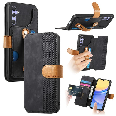For Samsung Galaxy S25+ / S24+ Case Wallet Retro Leather Phone Cover with Wristband Kickstand