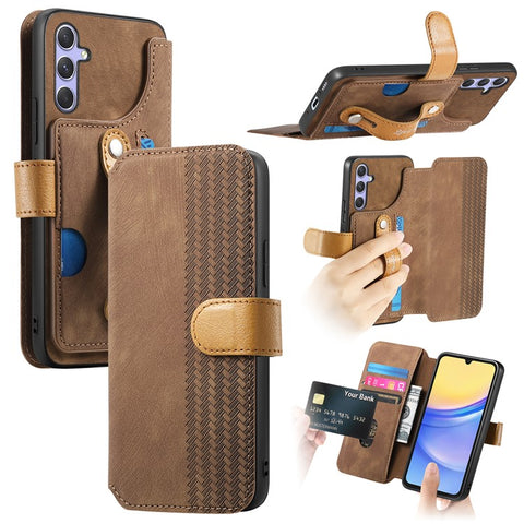 For Samsung Galaxy S25+ / S24+ Case Wallet Retro Leather Phone Cover with Wristband Kickstand