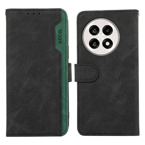 ABEEL Leather Case For OnePlus 13R 5G  /  Ace 5 5G  /  Ace 5 Pro 5G Color Splicing Flip Phone Cover RFID Blocking