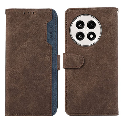 ABEEL Leather Case For OnePlus 13R 5G  /  Ace 5 5G  /  Ace 5 Pro 5G Color Splicing Flip Phone Cover RFID Blocking