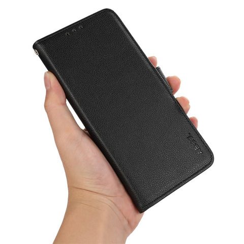 ABEEL Phone Case For OnePlus 13R 5G / Ace 5 5G / Ace 5 Pro 5G Litchi Texture Leather RFID Blocking Cover