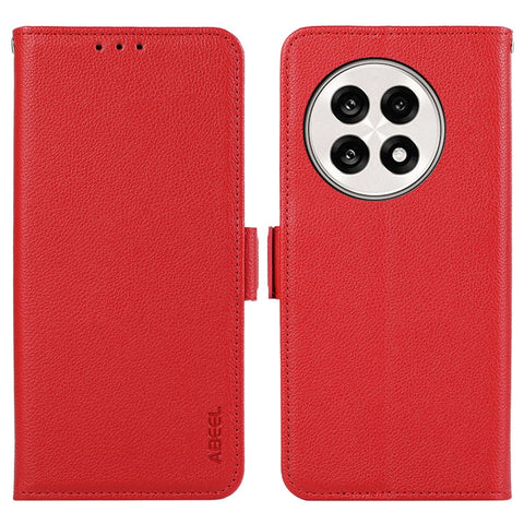 ABEEL Phone Case For OnePlus 13R 5G / Ace 5 5G / Ace 5 Pro 5G Litchi Texture Leather RFID Blocking Cover