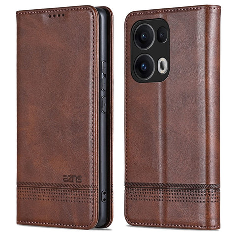 AZNS For Oppo Reno13 Pro 5G Case Cowhide Texture PU Leather Wallet Phone Cover