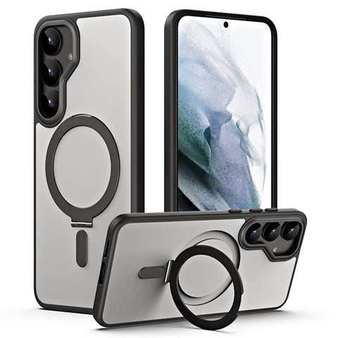 For Samsung Galaxy S25+ Magnetic Case TPU + Acrylic Kickstand Phone Cover