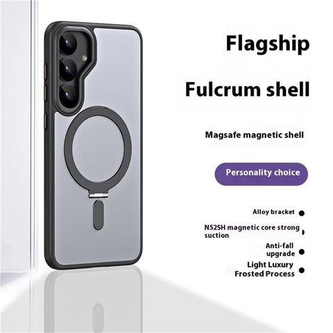 For Samsung Galaxy S25+ Magnetic Case TPU + Acrylic Kickstand Phone Cover
