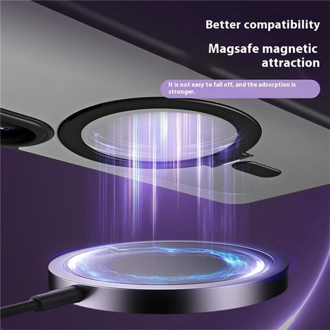 For Samsung Galaxy S25+ Magnetic Case TPU + Acrylic Kickstand Phone Cover