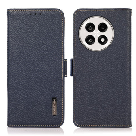 KHAZNEH Phone Case for OnePlus 13R 5G / Ace 5 5G / Ace 5 Pro 5G Genuine Cow Leather Cover RFID Blocking