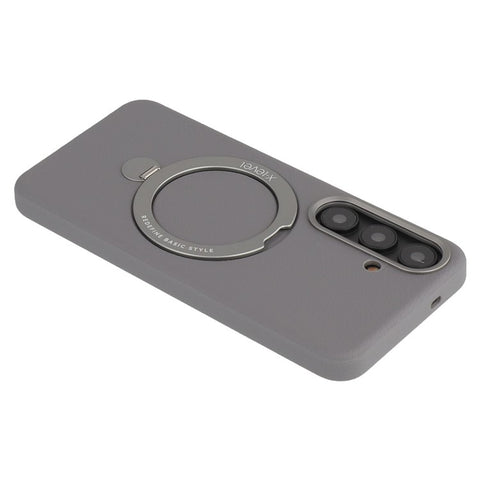 X-LEVEL For Samsung Galaxy S25 Magnetic Case Kickstand PC + PU Phone Back Cover