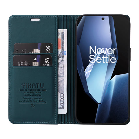 YIKATU For OnePlus Ace 5G Phone Cases  Magnetic Closure PU Leather Mobile Cover