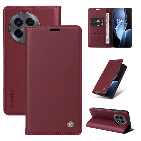 YIKATU For OnePlus Ace 5G Phone Cases  Magnetic Closure PU Leather Mobile Cover
