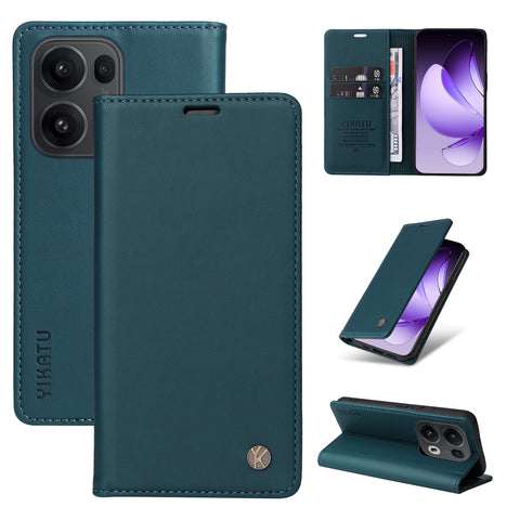 YIKATU For Oppo Reno13 Pro 5G Phone Cases  Magnetic Closure PU Leather Mobile Cover