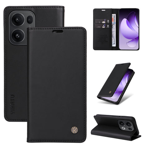 YIKATU For Oppo Reno13 Pro 5G Phone Cases  Magnetic Closure PU Leather Mobile Cover