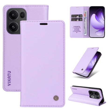 YIKATU For Oppo Reno13 Pro 5G Phone Cases  Magnetic Closure PU Leather Mobile Cover