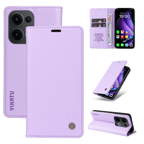 YIKATU For Oppo Reno13 5G (Global) Phone Cases  Magnetic Closure PU Leather Mobile Cover