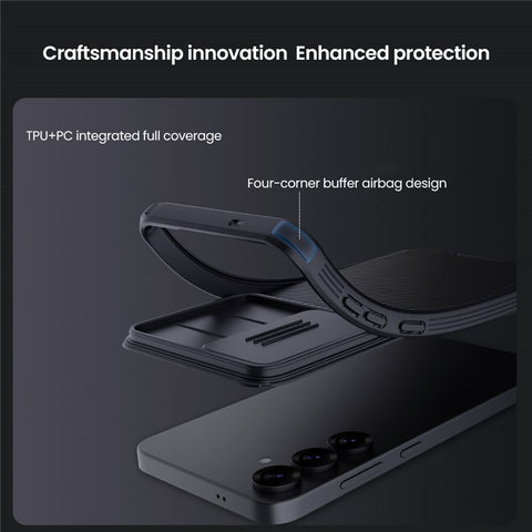NILLKIN Camshield Pro for Samsung Galaxy S25 Magnetic Case TPU + PC Phone Cover with Slider Camera