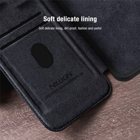 NILLKIN Qin Pro Series for Samsung Galaxy S25 Case with Card Slots Leather Phone Cover