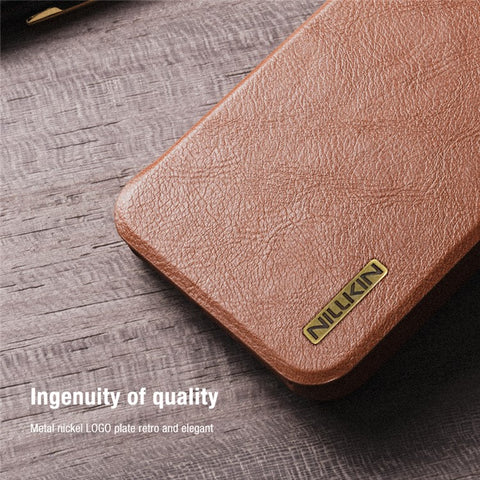 NILLKIN Qin Pro Series for Samsung Galaxy S25 Case with Card Slots Leather Phone Cover