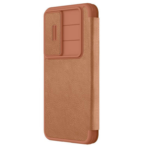 NILLKIN Qin Pro Series for Samsung Galaxy S25 Case with Card Slots Leather Phone Cover