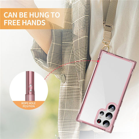 For Samsung Galaxy S24 Ultra Case Reinforced Corners TPU + Acrylic Clear Phone Back Cover