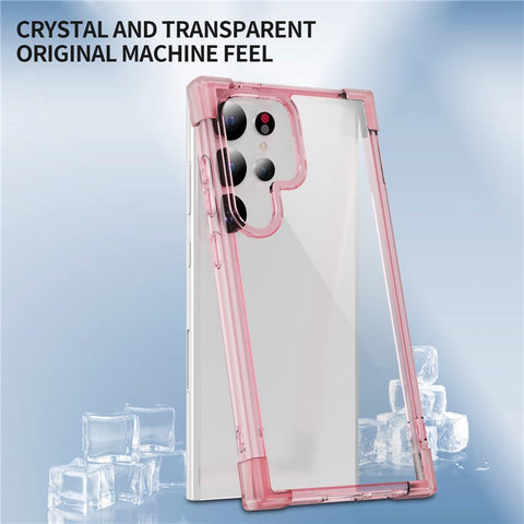 For Samsung Galaxy S24 Ultra Case Reinforced Corners TPU + Acrylic Clear Phone Back Cover