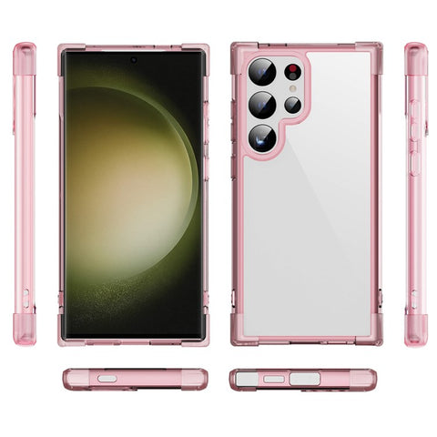 For Samsung Galaxy S24 Ultra Case Reinforced Corners TPU + Acrylic Clear Phone Back Cover