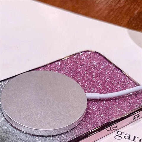 For Samsung Galaxy S24+ Magnetic Case Electroplated Gradient Glitter TPU Phone Cover