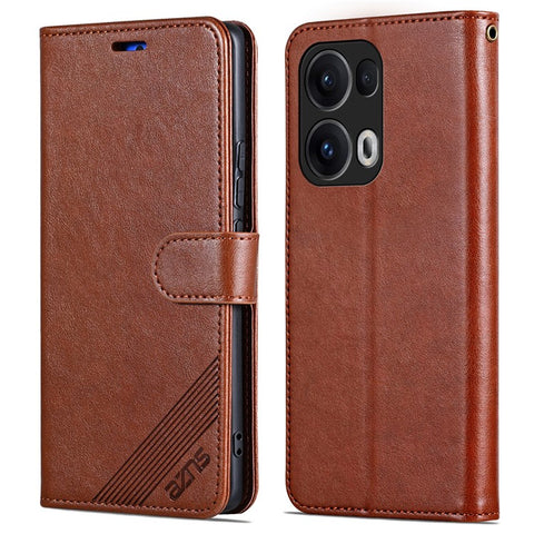 AZNS For Oppo Reno13 Pro 5G Case Anti-Scratch PU Leather Stand Wallet Phone Cover