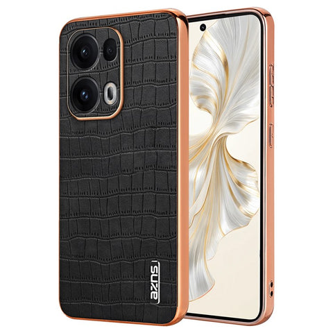 AZNS For Oppo Reno13 Pro 5G Case Electroplating Crocodile Texture PU + TPU Phone Cover