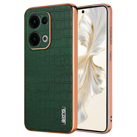AZNS For Oppo Reno13 5G (Global) Case Electroplating Crocodile Texture PU + TPU Phone Cover